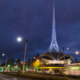 Arts Centre Melbourne at night